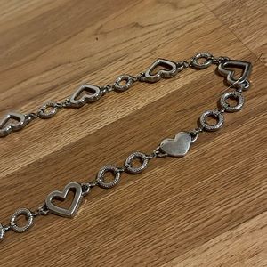 Metal heart belt